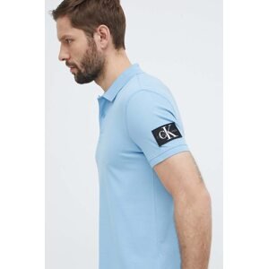 Pamučna polo majica Calvin Klein Jeans bez uzorka, J30J323394