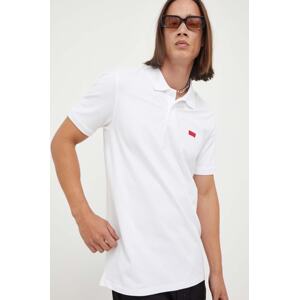 Polo majica Levi's za muškarce, boja: bijela, s aplikacijom