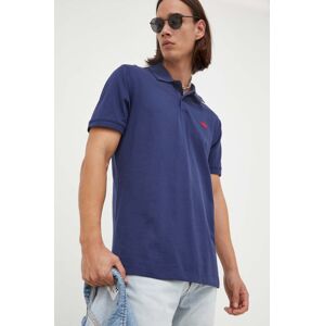 Polo majica Levi's za muškarce, boja: tamno plava, glatki model