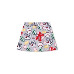 Dječje pamučna haljina Kenzo Kids boja: siva, mini, ravna