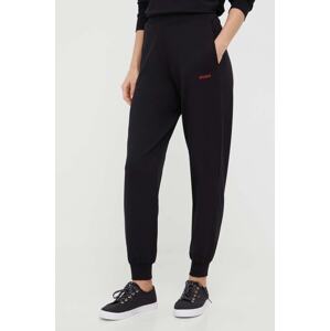 Homewear hlače HUGO boja: crna, bez uzorka, 50490578