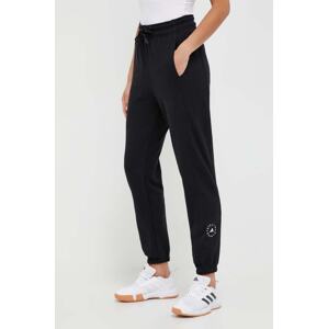 Donji dio trenirke adidas by Stella McCartney boja: crna, bez uzorka, IB6860