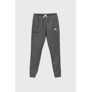 Dječji donji dio trenirke adidas Performance ENT22 SW PNTY boja: siva, glatki materijal