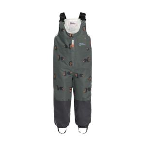 Dječje zimske sportske hlače Jack Wolfskin GLEEL 2L INS PRINT BIB boja: siva
