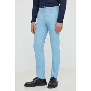 Hlače Tommy Hilfiger za muškarce, boja: bež, uski kroj, MW0MW26619