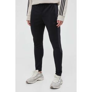 Donji dio trenirke adidas boja: crna, glatki materijal