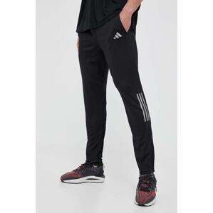Hlače za trčanje adidas Performance Own the Run boja: crna, s tiskom, HN0806
