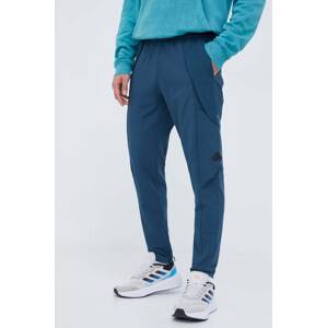 Hlače adidas za muškarce, boja: tirkizna, uski kroj