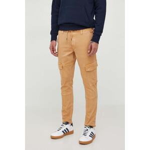 Hlače Pepe Jeans Jared za muškarce, boja: smeđa, cargo kroj