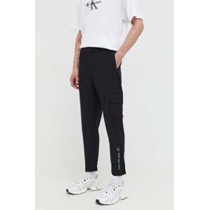 Hlače Calvin Klein Jeans za muškarce, boja: crna, uski kroj