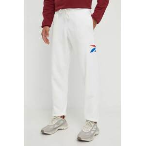 Donji dio trenirke Reebok Classic boja: bijela, s tiskom