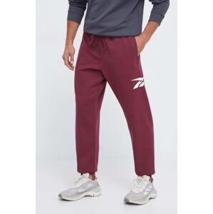 Donji dio trenirke Reebok Classic boja: bordo, s tiskom