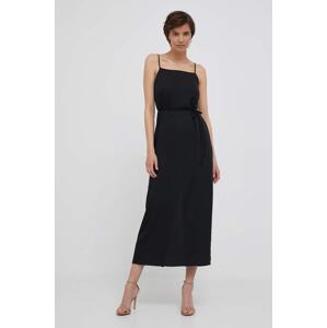 Haljina Calvin Klein boja: crna, maxi, ravna