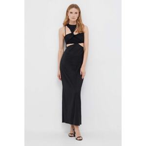 Haljina Calvin Klein boja: crna, maxi, širi se prema dolje