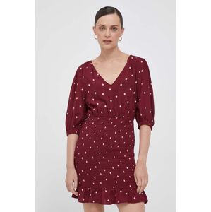Haljina Pepe Jeans boja: bordo, mini, ravna