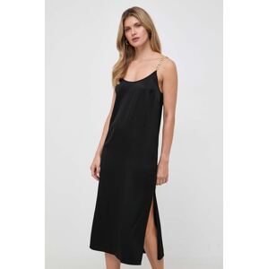 Haljina MICHAEL Michael Kors boja: crna, midi, ravna