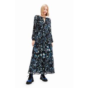 Haljina Desigual boja: crna, maxi, ravna