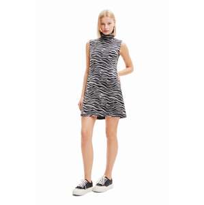Haljina Desigual boja: crna, mini, uska