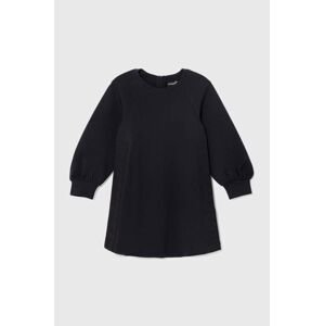Dječja haljina Emporio Armani boja: tamno plava, mini, oversize
