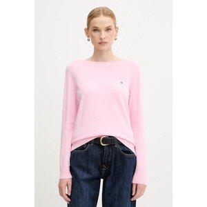 Pulover Tommy Hilfiger boja: ružičasta, lagane, WW0WW40099