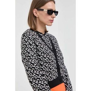 Kardigan s primjesom vune Pinko boja: crna, lagani