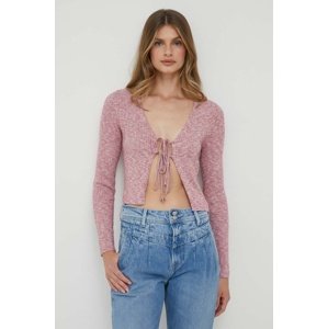 Kardigan Pepe Jeans Danica za žene, boja: ružičasta, lagani