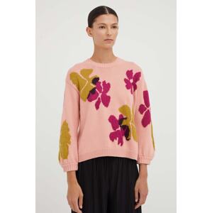 Pulover s dodatkom vune PS Paul Smith za žene, boja: ružičasta