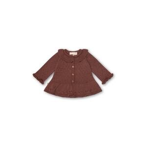 Pamučni kardigan za bebe That's mine Pile Cardigan 22221 boja: smeđa, lagani, PILE