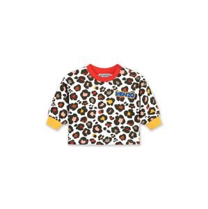 Dječja pamučna dukserica Kenzo Kids boja: bež, s uzorkom