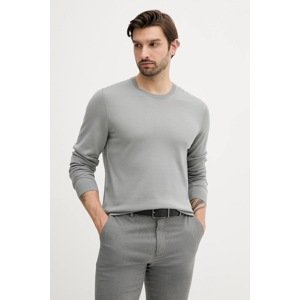 Vuneni pulover BOSS za muškarce, boja: crna, lagane, 50468239