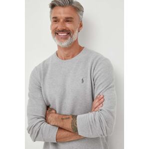 Pamučni pulover Polo Ralph Lauren boja: siva, lagani, 710918163