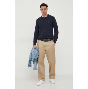 Pamučni pulover Polo Ralph Lauren boja: tamno plava, lagani, 0710918163