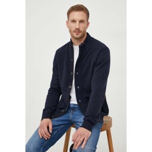 Vuneni kardigan Barbour boja: tamno plava