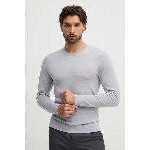 Vuneni pulover Calvin Klein za muškarce, boja: siva, lagani