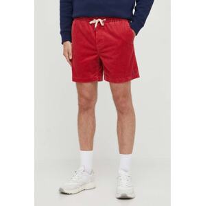 Kratke hlače od samta Polo Ralph Lauren boja: crvena, 710800214