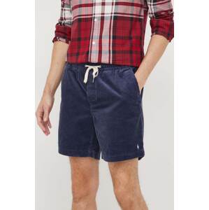Kratke hlače od samta Polo Ralph Lauren boja: tamno plava, 710800214