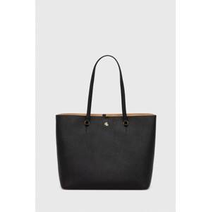 Kožna torba Lauren Ralph Lauren boja: crna, 431911655