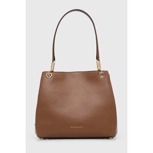 Kožna torba MICHAEL Michael Kors boja: smeđa
