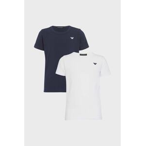 Dječja majica kratkih rukava Emporio Armani 2-pack boja: bijela, bez uzorka