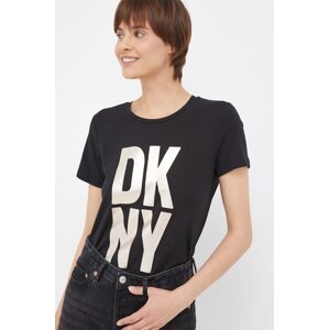 Majica kratkih rukava Dkny za žene, boja: crna