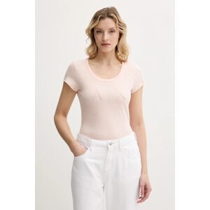 Pamučna majica Armani Exchange boja: ružičasta