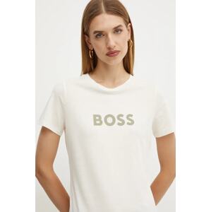 Pamučna majica Boss Orange BOSS ORANGE za žene, boja: bijela, 50501139