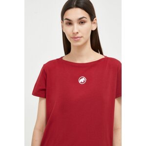 Majica kratkih rukava Mammut Seon za žene, boja: bordo