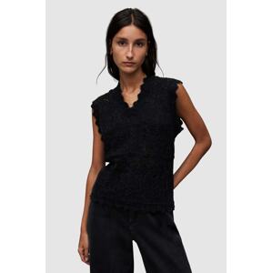Majica kratkih rukava AllSaints VANESSA za žene, boja: crna