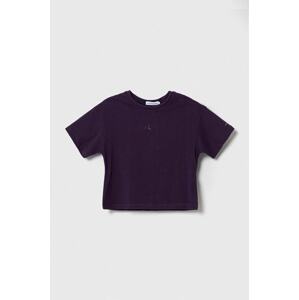 Pamučna majica Calvin Klein Jeans boja: bordo