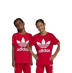 Pamučna majica adidas Originals TREFOIL boja: crvena, s tiskom