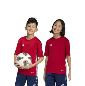 Dječja majica kratkih rukava adidas Performance boja: crvena, s aplikacijom