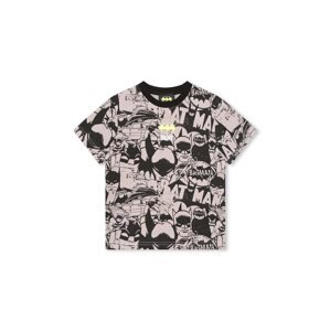 Dječja pamučna majica kratkih rukava Dkny x DC Comics boja: crna, s uzorkom