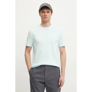 Pamučna majica Calvin Klein za muškarce, boja: tirkizna, bez uzorka, K10K109894
