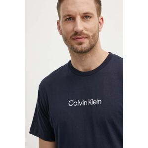 Pamučna majica Calvin Klein boja: tamno plava, s uzorkom, K10K111346